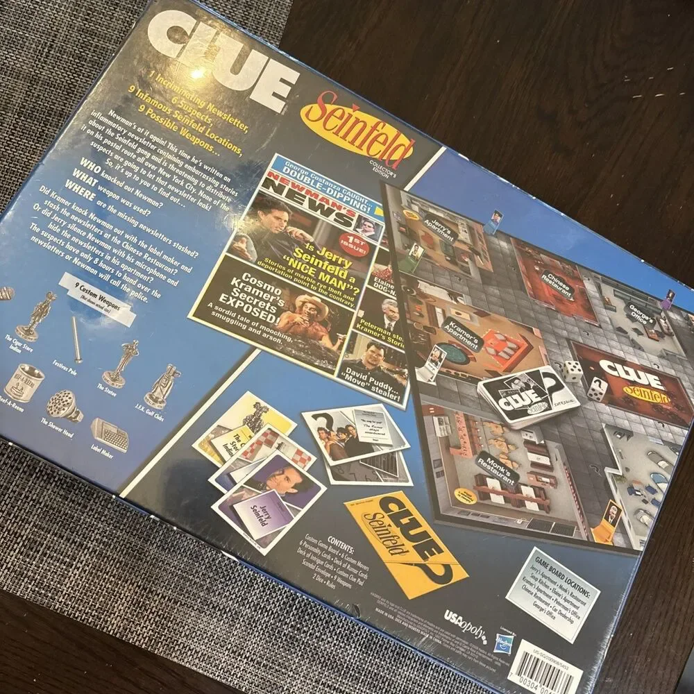 NEW CLUE Seinfeld Collector's Edition Board Game (Who Knocked Newman) New Sealed
